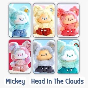 MINISO Disney Mickey Head in the Clouds Vinyl Plush Pendant